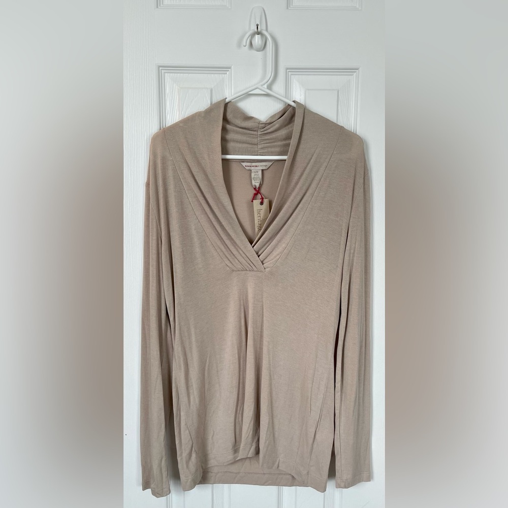 NWT Banana Republic Heritage Long Sleeve Shirt with Crossover V-Neck